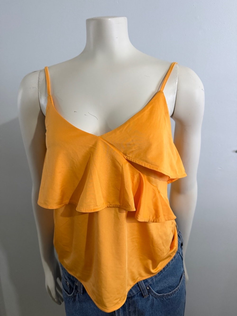 H&M Sherbet Orange Ruffle Camisole